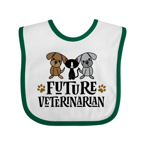 Inktastic Vet Future Veterinarian in Training Boys or Girls Baby Bib
