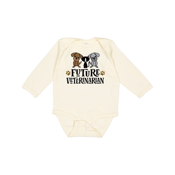 Inktastic Vet Future Veterinarian in Training Boys or Girls Long Sleeve Baby Bodysuit