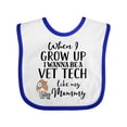 thumbnail image 1 of Inktastic Vet Tech Mom Veterinary Technician Girls Baby Bib, 1 of 4