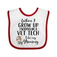 thumbnail image 1 of Inktastic Vet Tech Mom Veterinary Technician Girls Baby Bib, 1 of 4
