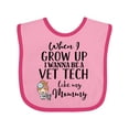 thumbnail image 1 of Inktastic Vet Tech Mom Veterinary Technician Girls Baby Bib, 1 of 4