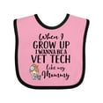 thumbnail image 1 of Inktastic Vet Tech Mom Veterinary Technician Girls Baby Bib, 1 of 4