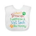thumbnail image 1 of Inktastic Vet Tech Veterinary Technician Like Mommy Boys or Girls Baby Bib, 1 of 4