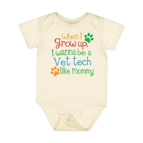 Inktastic Vet Tech Veterinary Technician Like Mommy Boys or Girls Baby Bodysuit