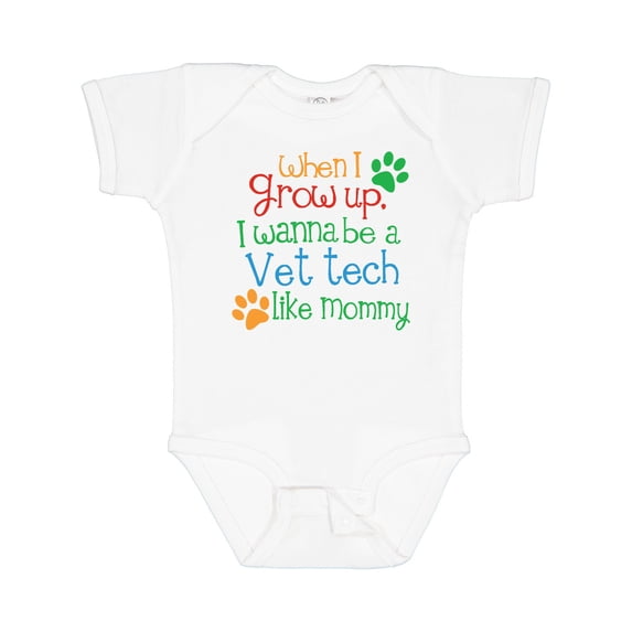 Inktastic Vet Tech Veterinary Technician Like Mommy Boys or Girls Baby Bodysuit