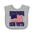 thumbnail image 1 of Inktastic Veteran Remember Our Vets Boys or Girls Baby Bib, 1 of 4