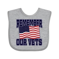 Inktastic Veteran Remember Our Vets Boys or Girls Baby Bib