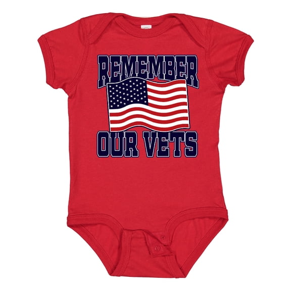 Inktastic Veteran Remember our Vets Boys or Girls Baby Bodysuit