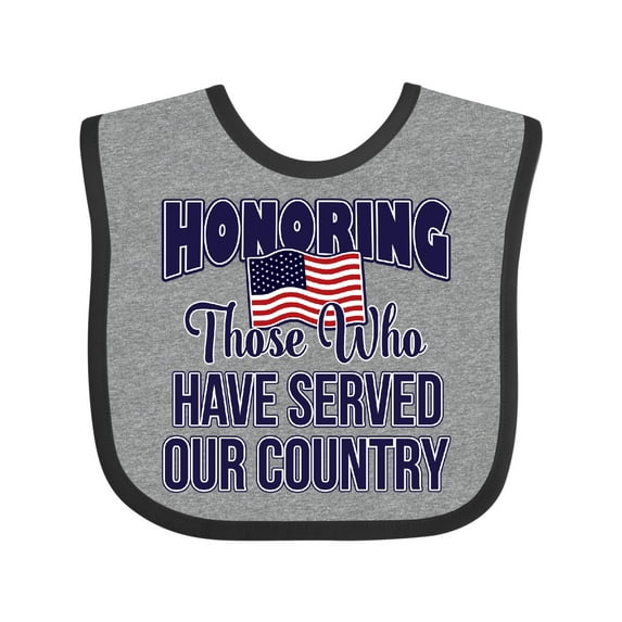 Inktastic Veterans Day Military Honoring Those Who Serve Boys or Girls Baby Bib