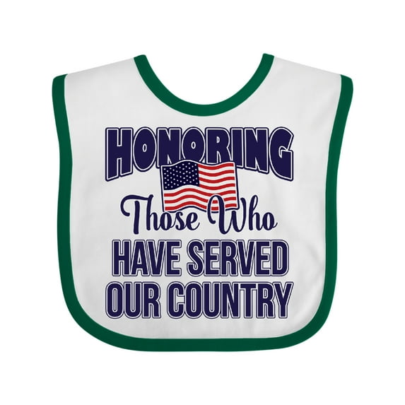 Inktastic Veterans Day Military Honoring Those Who Serve Boys or Girls Baby Bib