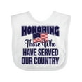 thumbnail image 1 of Inktastic Veterans Day Military Honoring Those Who Serve Boys or Girls Baby Bib, 1 of 4