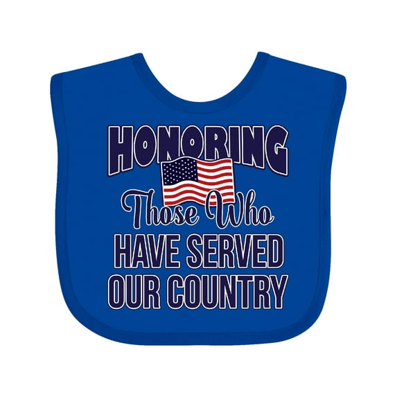 Inktastic Veterans Day Military Honoring Those Who Serve Boys or Girls Baby Bib