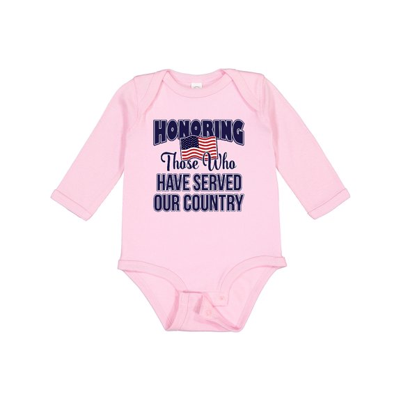 Inktastic Veterans Day Military Honoring Those Who Serve Boys or Girls Long Sleeve Baby Bodysuit