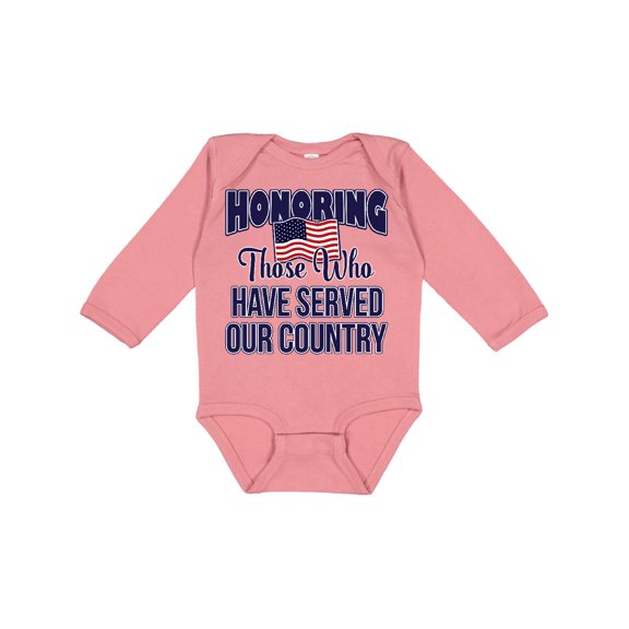 Inktastic Veterans Day Military Honoring Those Who Serve Boys or Girls Long Sleeve Baby Bodysuit