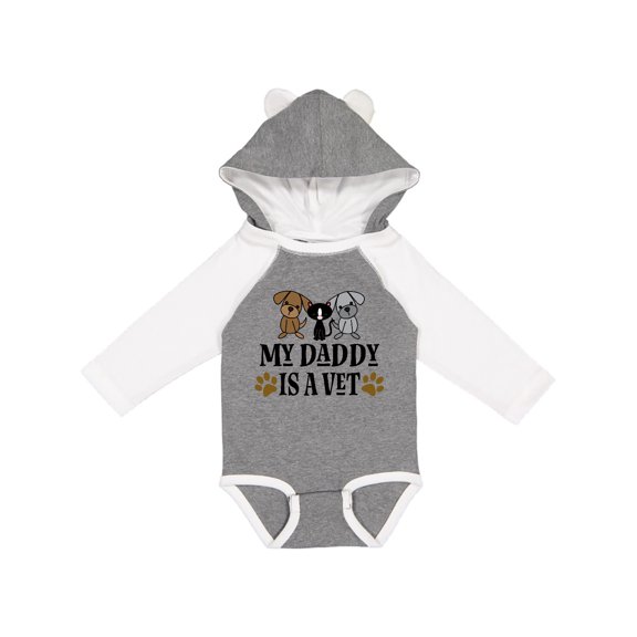 Inktastic Veterinarian Daddy is a Vet Boys or Girls Long Sleeve Baby Bodysuit