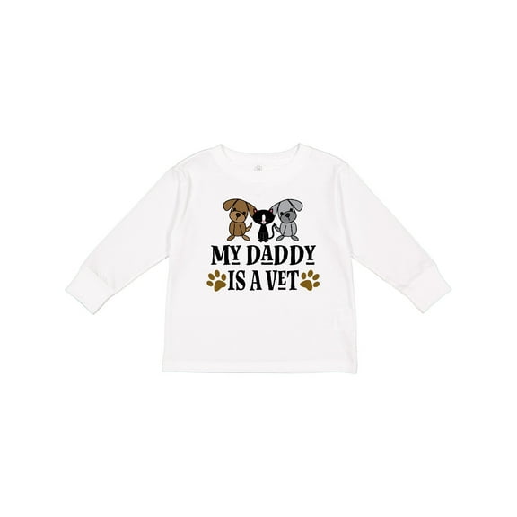 Inktastic Veterinarian Daddy Is A Vet Boys or Girls Long Sleeve Toddler T-Shirt