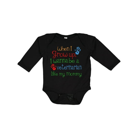 Inktastic Veterinarian Like Mommy Boys or Girls Long Sleeve Baby Bodysuit