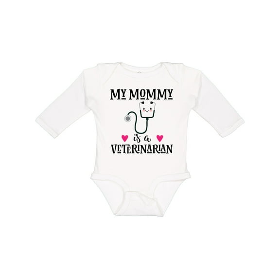 Inktastic Veterinarian Mommy Vet Boys or Girls Long Sleeve Baby Bodysuit