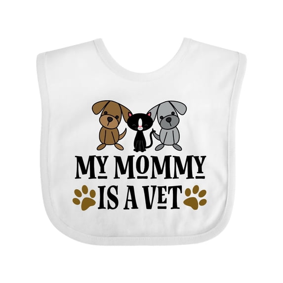 Inktastic Veterinarian Mommy is a Vet Boys or Girls Baby Bib