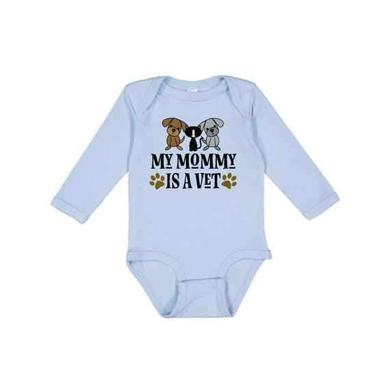 Inktastic Veterinarian Mommy is a Vet Boys or Girls Long Sleeve Baby Bodysuit
