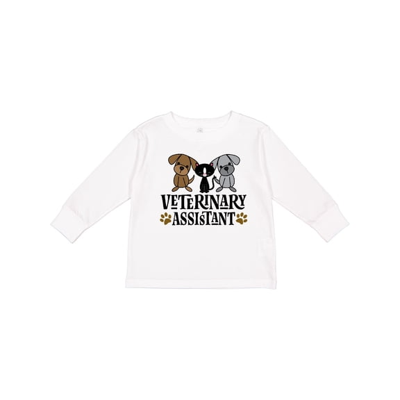 Inktastic Veterinary Assistant Gift Boys or Girls Long Sleeve Toddler T-Shirt