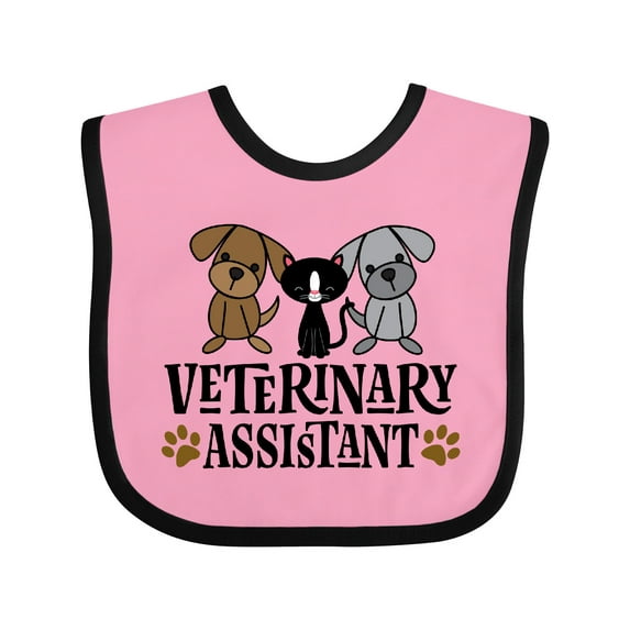 Inktastic Veterinary Assistant Vet Tech Boys or Girls Baby Bib