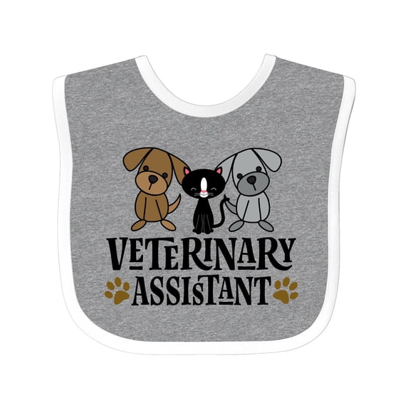 Inktastic Veterinary Assistant Vet Tech Boys or Girls Baby Bib