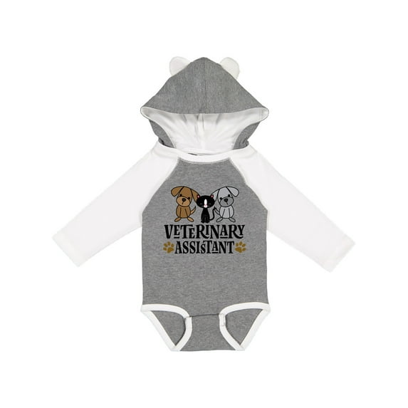 Inktastic Veterinary Assistant Vet Tech Boys or Girls Long Sleeve Baby Bodysuit