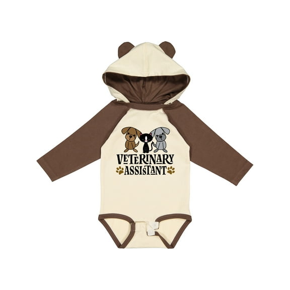 Inktastic Veterinary Assistant Vet Tech Boys or Girls Long Sleeve Baby Bodysuit