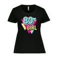 thumbnail image 1 of Inktastic Vibrant Colors 80s Girl Women's Plus Size T-Shirt, 1 of 5