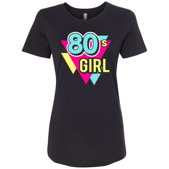 Inktastic Vibrant Colors 80s Girl Women's T-Shirt