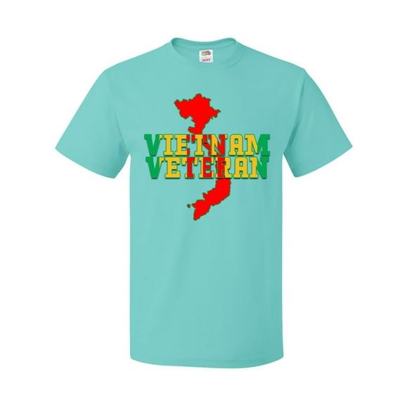 Inktastic Vietnam Veteran in Green Gold and Red T-Shirt