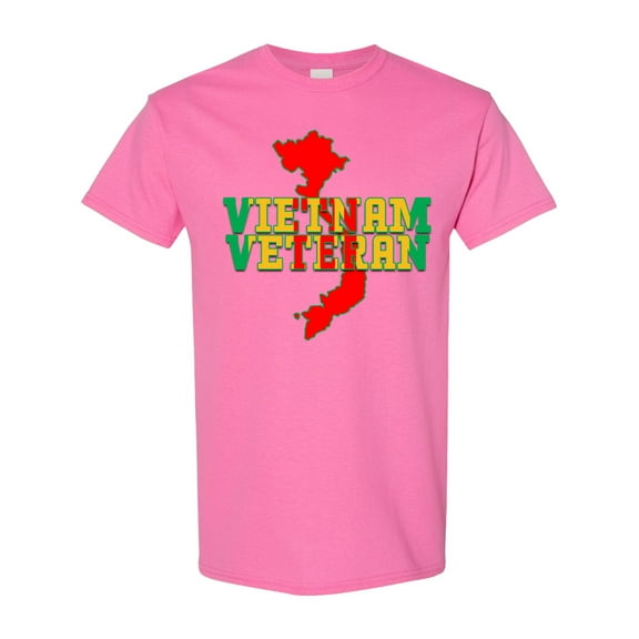 Inktastic Vietnam Veteran in Green Gold and Red T-Shirt