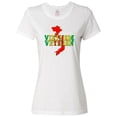thumbnail image 1 of Inktastic Vietnam Veteran in Green Gold and Red Women's T-Shirt, 1 of 5