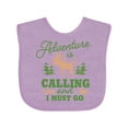 thumbnail image 1 of Inktastic Vintage Adventure is Calling and I Must Go with Moose Boys or Girls Baby Bib, 1 of 4