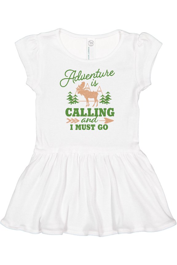 Vintage Adventure is Calling and I Must Go with Moose Girls Baby Dress