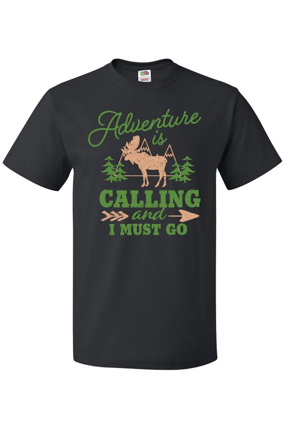 Vintage Adventure is Calling and I Must Go with Moose T-Shirt