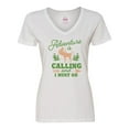 thumbnail image 1 of Inktastic Vintage Adventure is Calling and I Must Go with Moose Women's V-Neck T-Shirt, 1 of 5