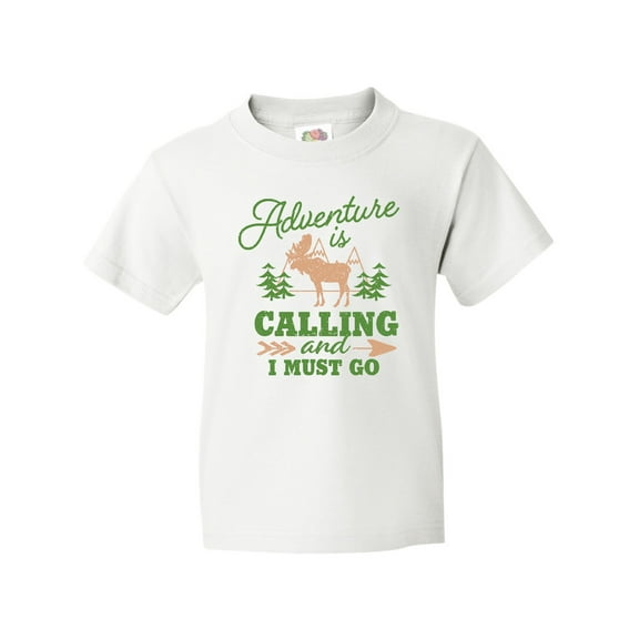 Inktastic Vintage Adventure is Calling and I Must Go with Moose Youth T-Shirt