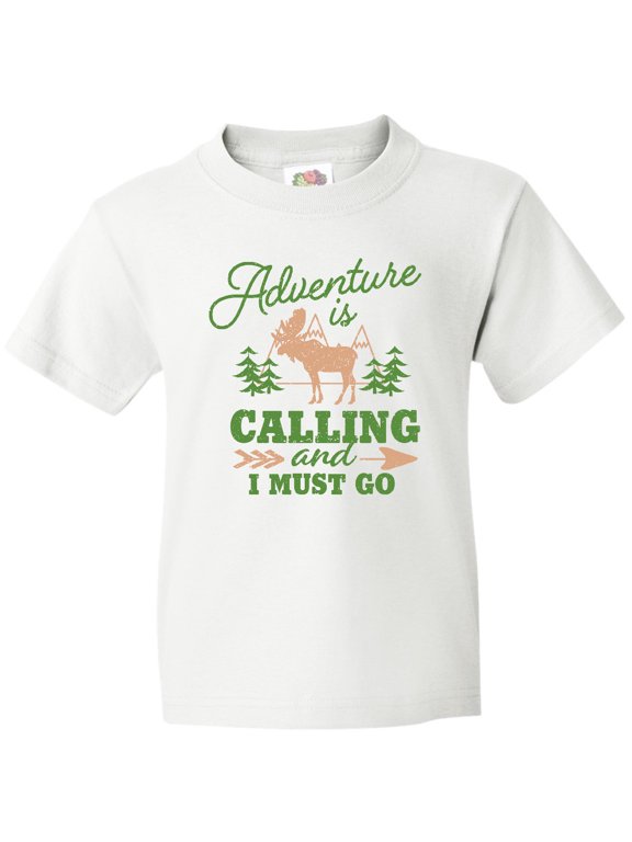 Vintage Adventure is Calling and I Must Go with Moose Youth T-Shirt