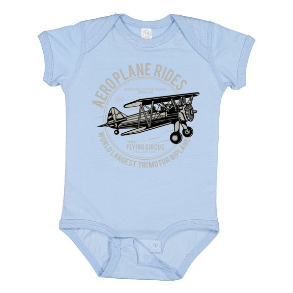 Inktastic Vintage Aeroplane Rides Boys or Girls Baby Bodysuit