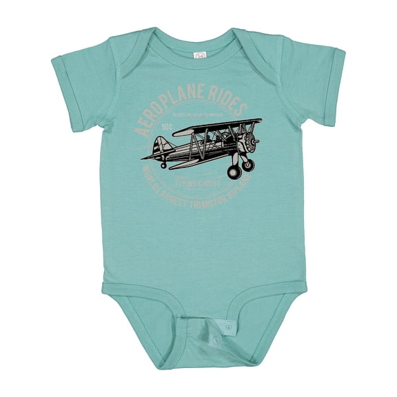 Inktastic Vintage Aeroplane Rides Boys or Girls Baby Bodysuit