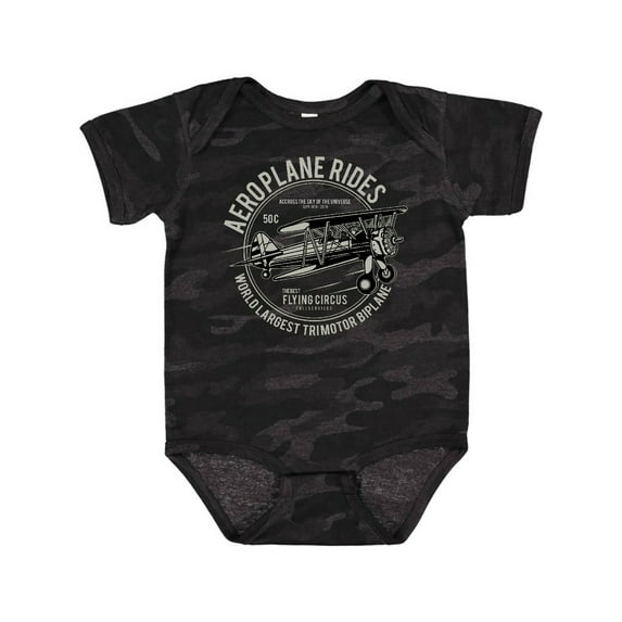 Inktastic Vintage Aeroplane Rides Boys or Girls Baby Bodysuit