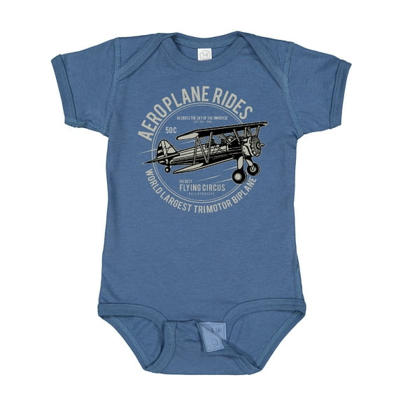 Inktastic Vintage Aeroplane Rides Boys or Girls Baby Bodysuit