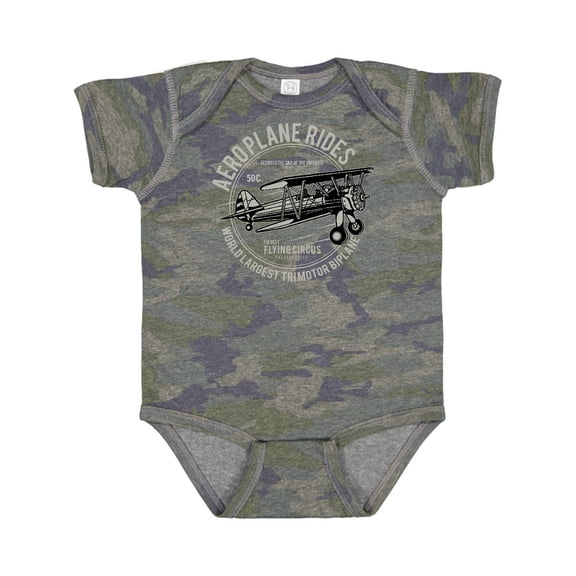 Inktastic Vintage Aeroplane Rides Boys or Girls Baby Bodysuit