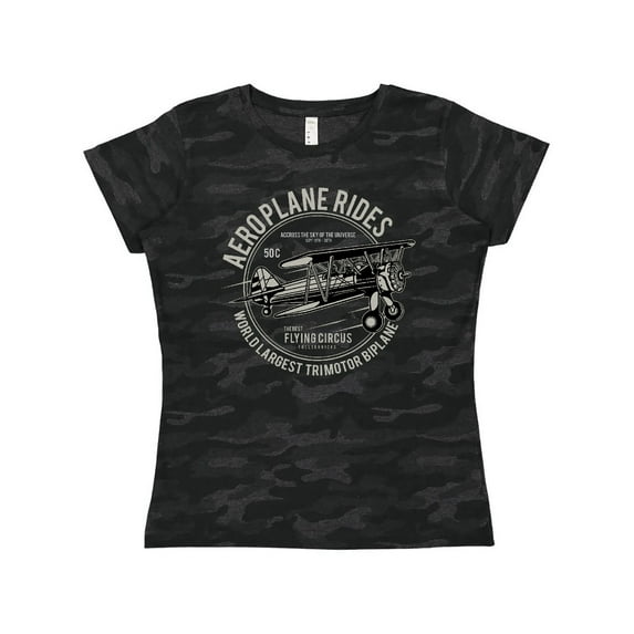 Inktastic Vintage Aeroplane Rides Women's T-Shirt