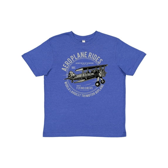 Inktastic Vintage Aeroplane Rides Youth T-Shirt
