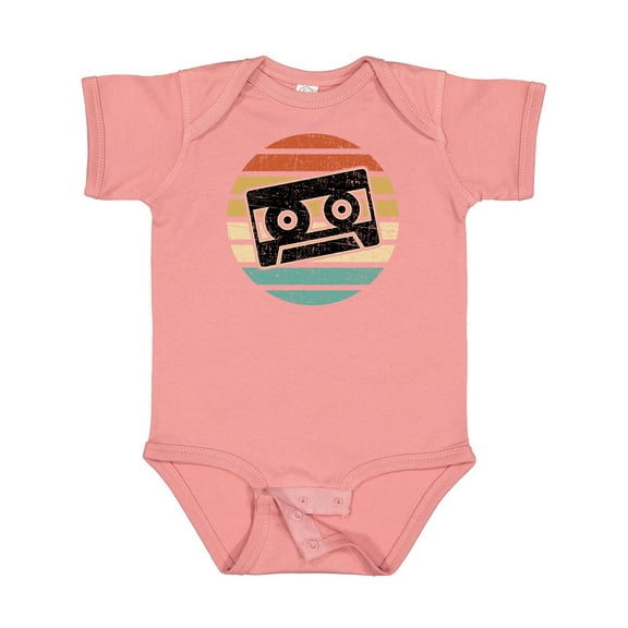 Inktastic Vintage Cassette Tape Silhouette Boys or Girls Baby Bodysuit