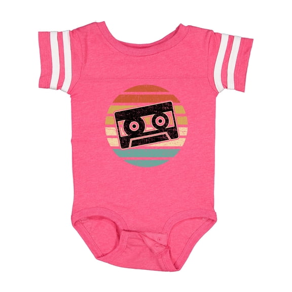 Inktastic Vintage Cassette Tape Silhouette Boys or Girls Baby Bodysuit