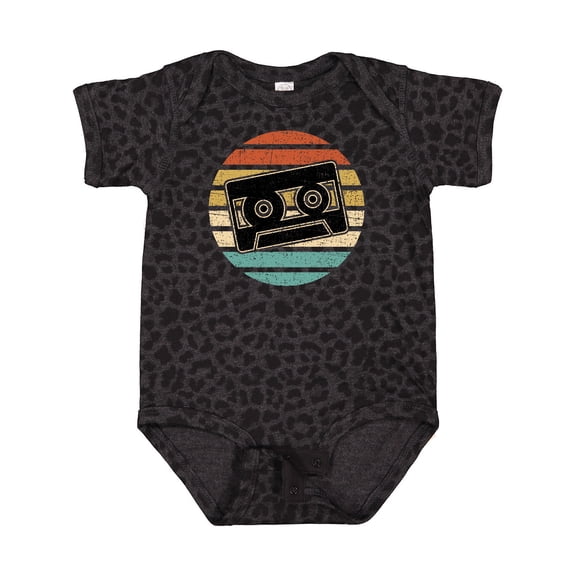 Inktastic Vintage Cassette Tape Silhouette Boys or Girls Baby Bodysuit